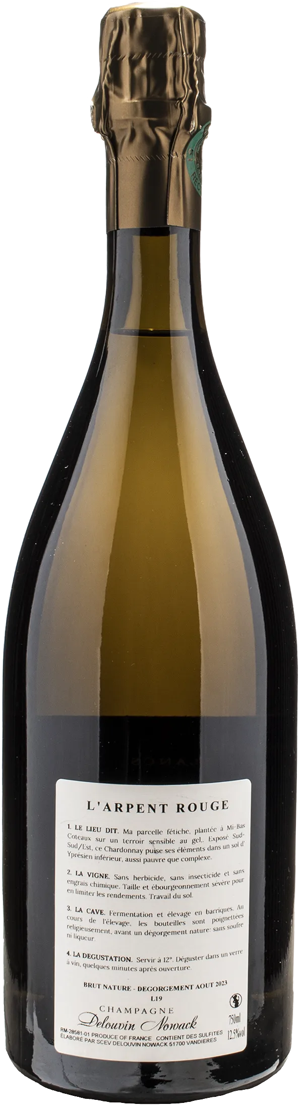 Delouvin Nowack L'Arpent Rouge Brut Nature