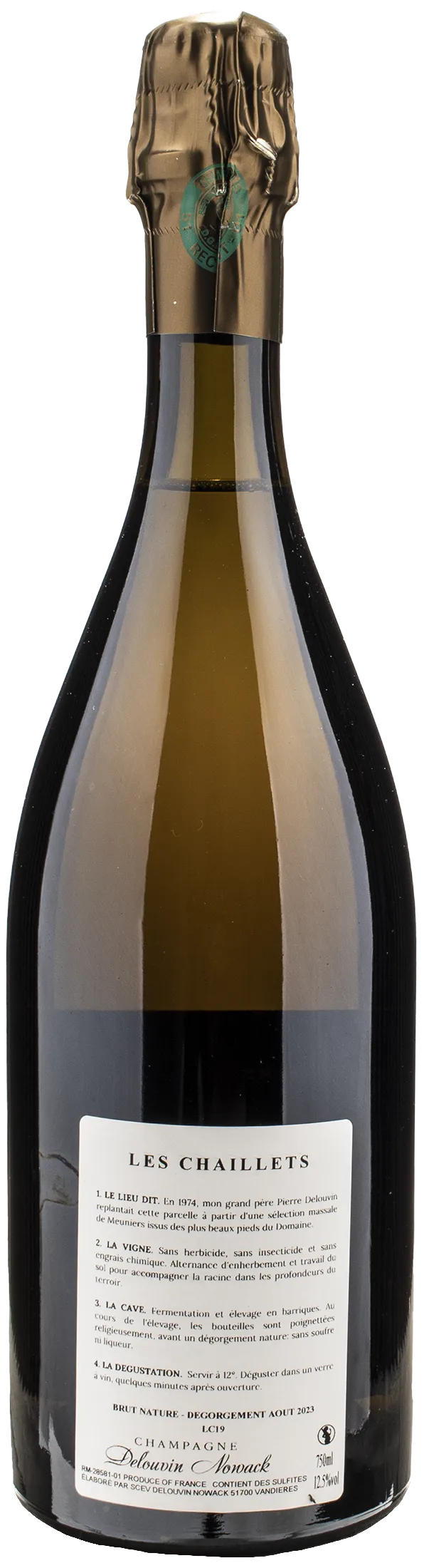 Delouvin Nowack Champagne Les Chaillets Loupette Blanc De Noirs Brut Nature