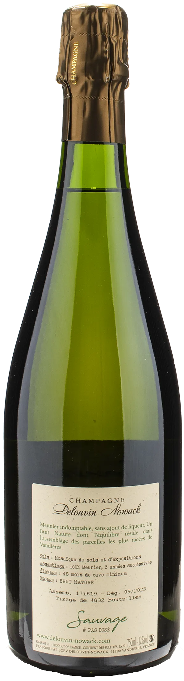 Delouvin Nowack Champagne Sauvage Brut Nature