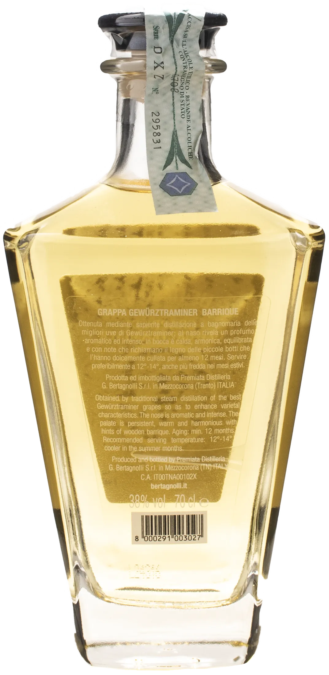Distilleria Bertagnolli Grappa di Gewurztraminer Barrique 12 Mesi