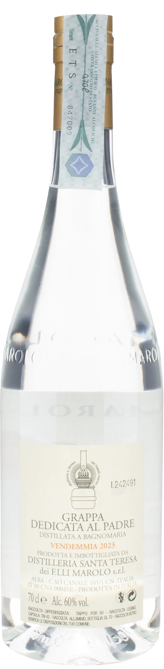 Distilleria Marolo Grappa Dedicata al Padre 2023