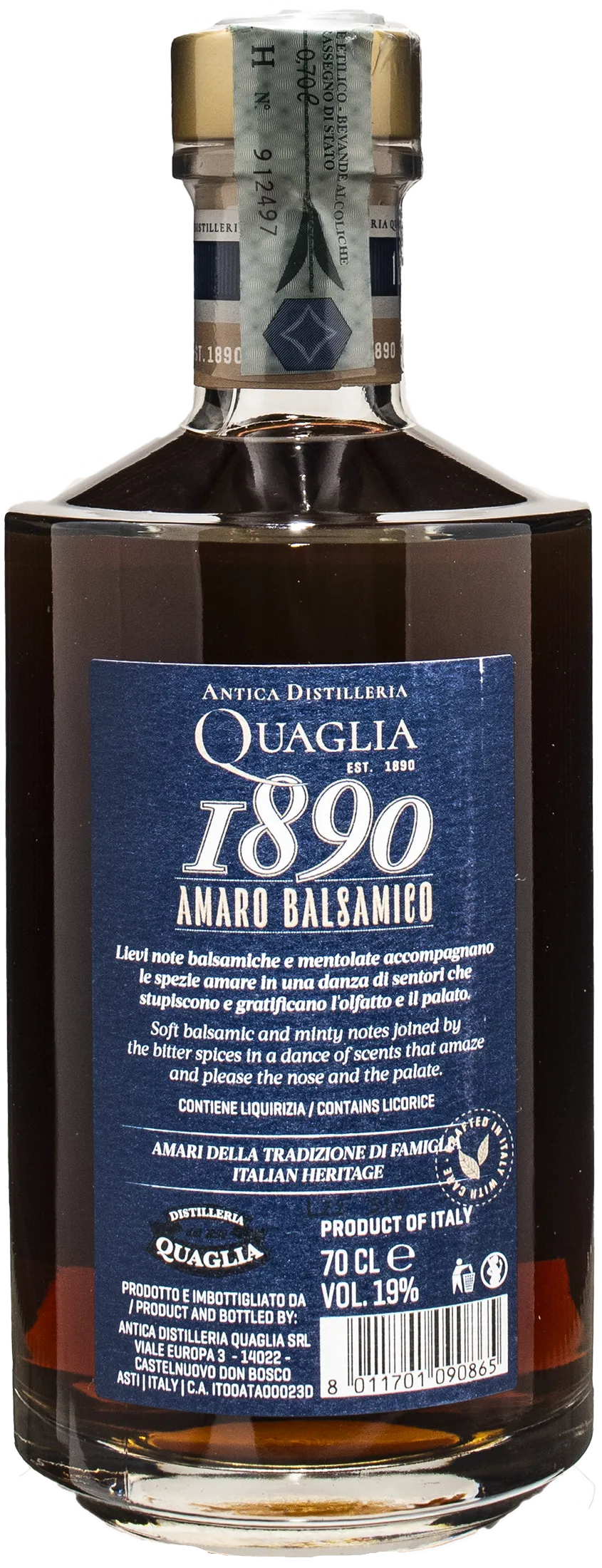 Distilleria Quaglia Amaro Balsamico 1890