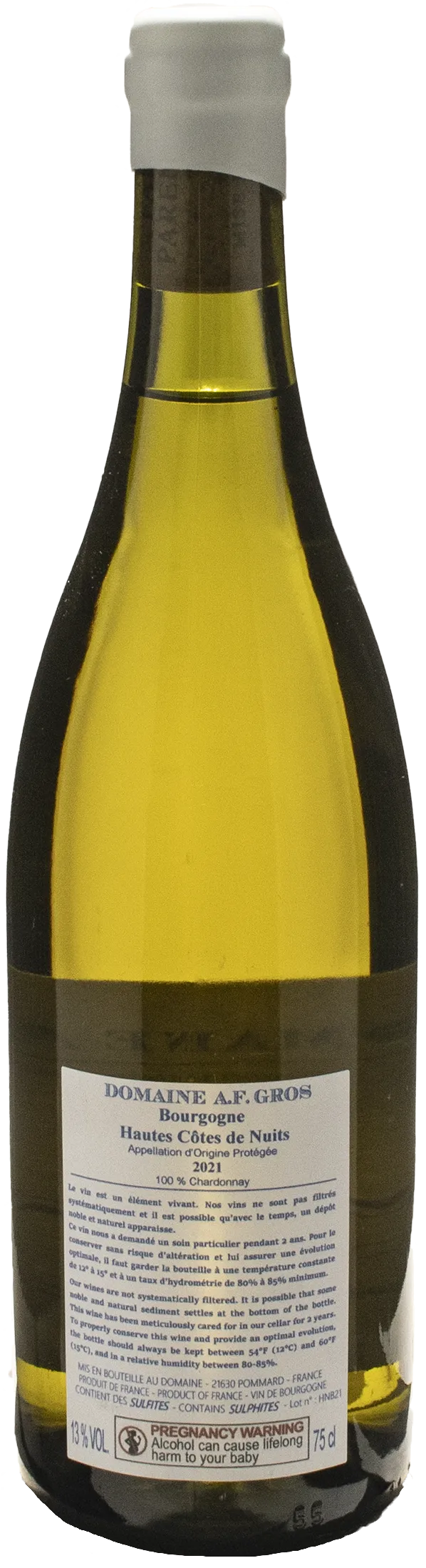 Domaine A.F. Gros Hautes Cotes de Nuits Blanc 2021