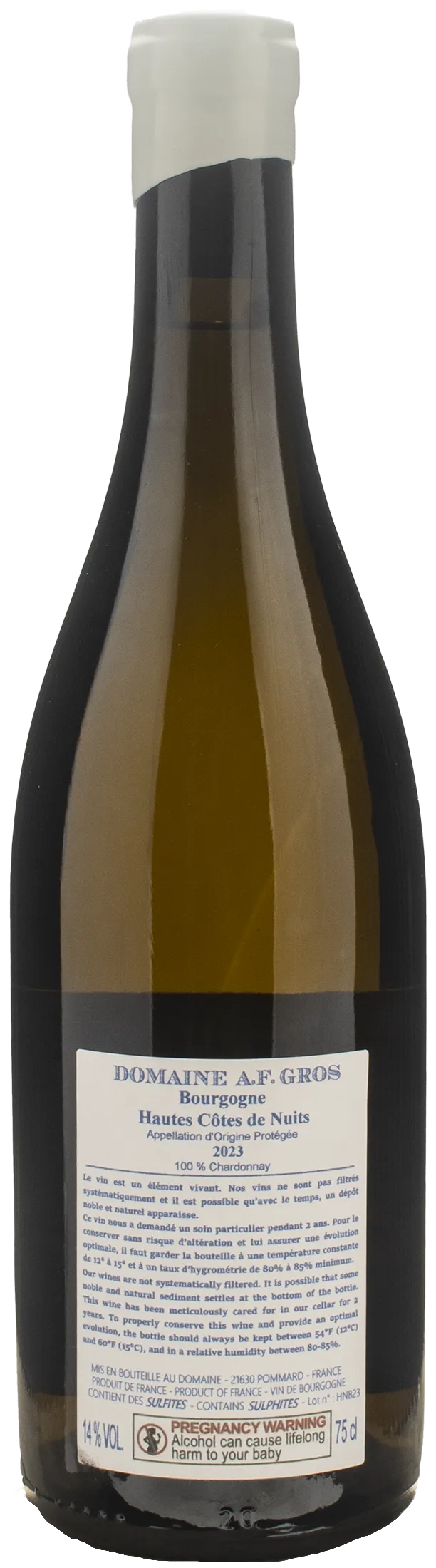 Domaine A.F. Gros Hautes Cotes de Nuits Blanc 2023
