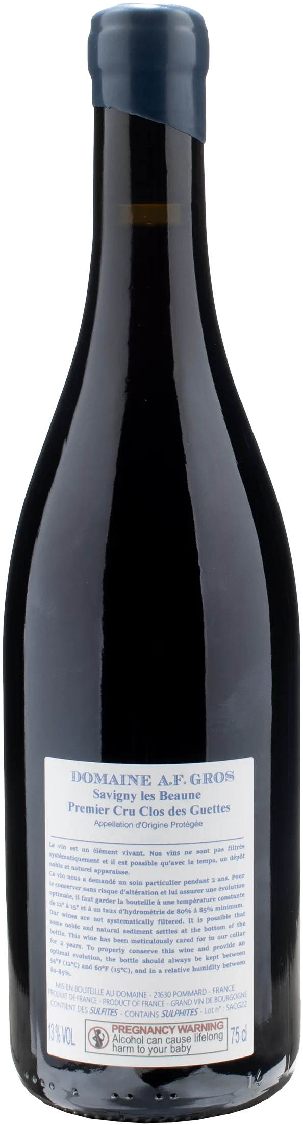 Domaine A.F. Gros Savigny les Beaune Rouge 1er Cru Clos des Guettes 2022