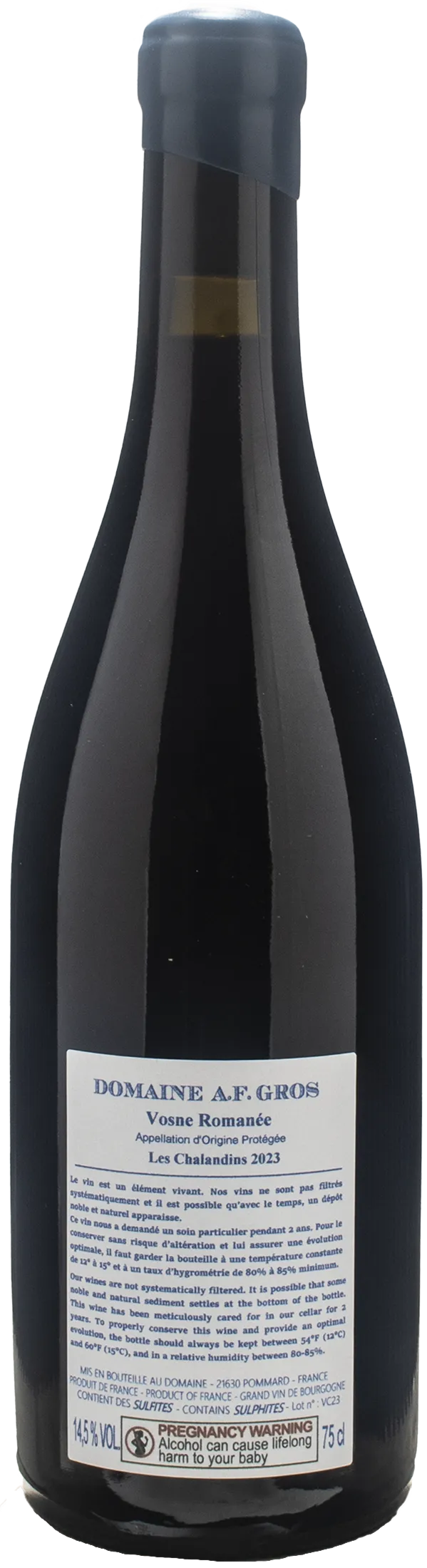 Domaine A.F. Gros Vosne Romanee Les Chalandins 2023