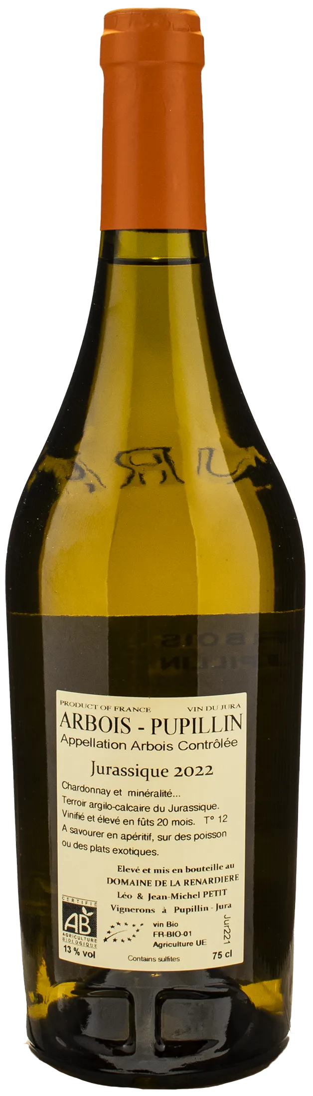 Domaine de la Renardiere Arbois Pupillin Jurassique 2022