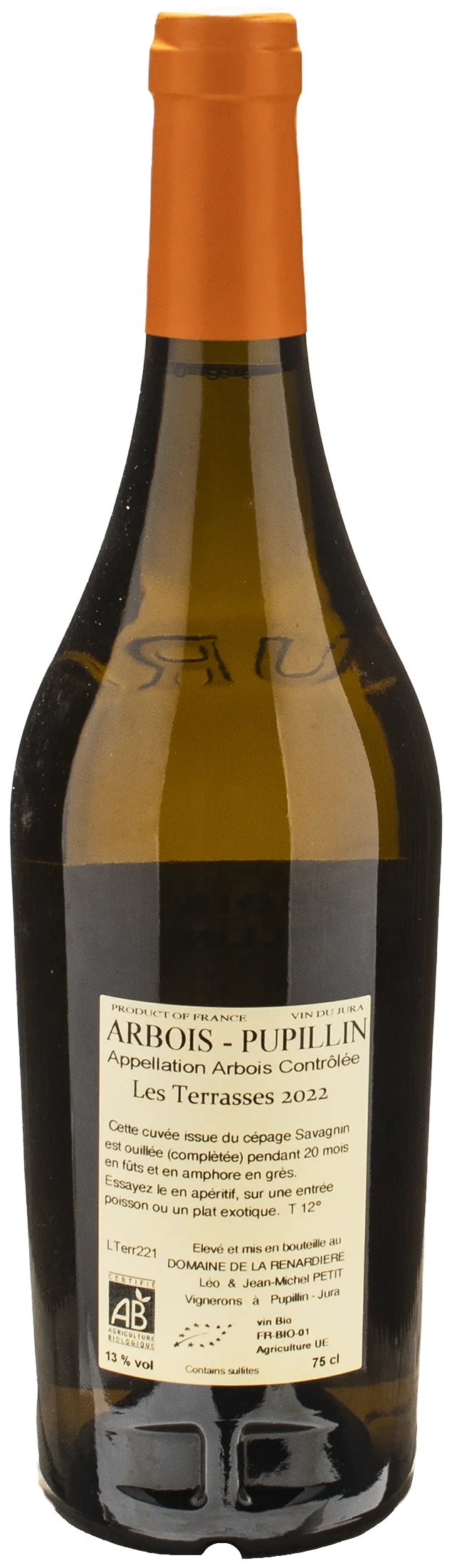 Domaine de la Renardiere Arbois Pupillin Les Terrasses 2022