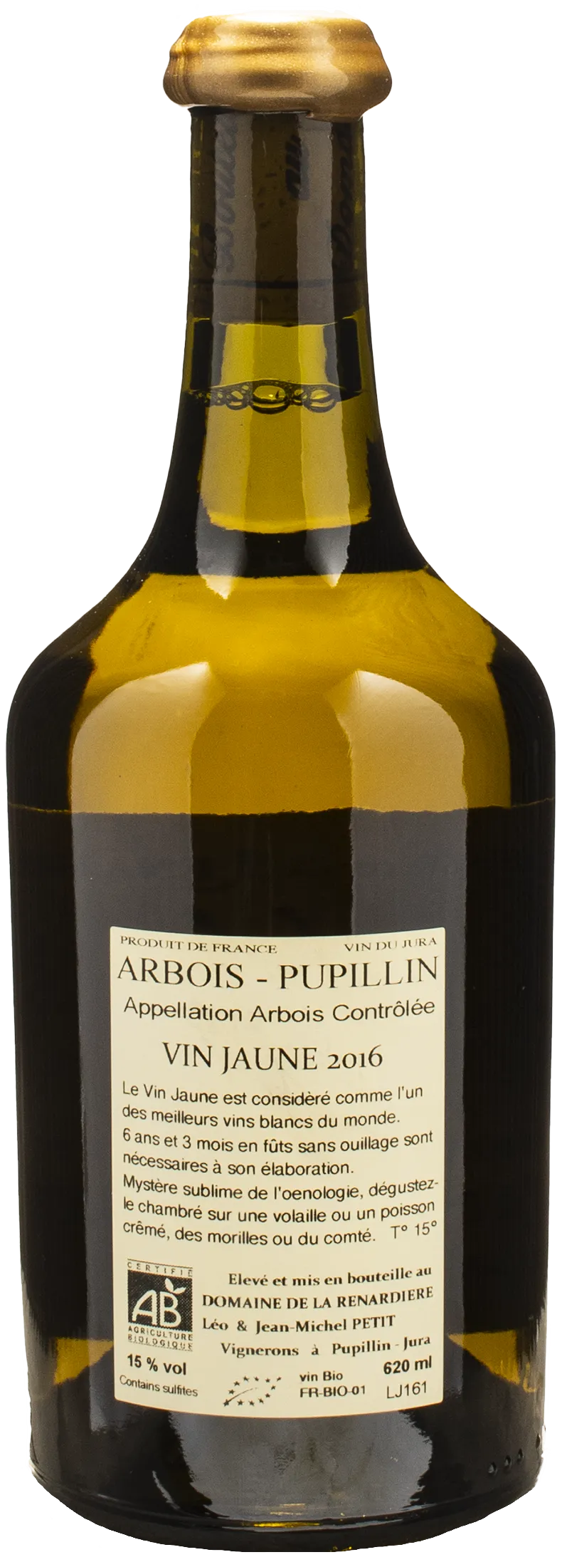Domaine de la Renardiere Vin Jaune 0.62L 2016