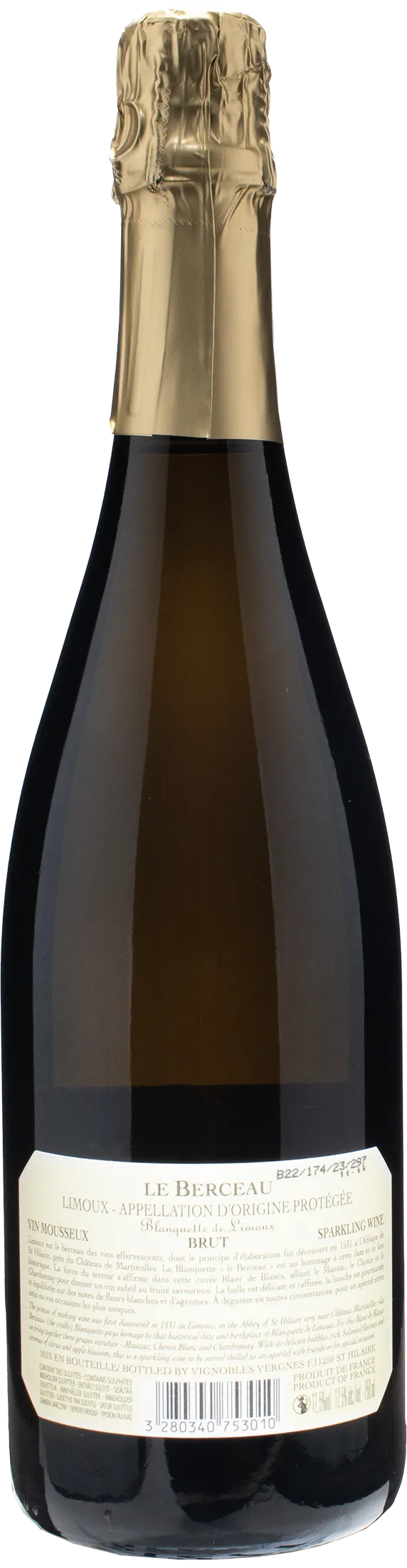 Domaine De Martinolles Blanquette de Limoux Le Berceau Brut