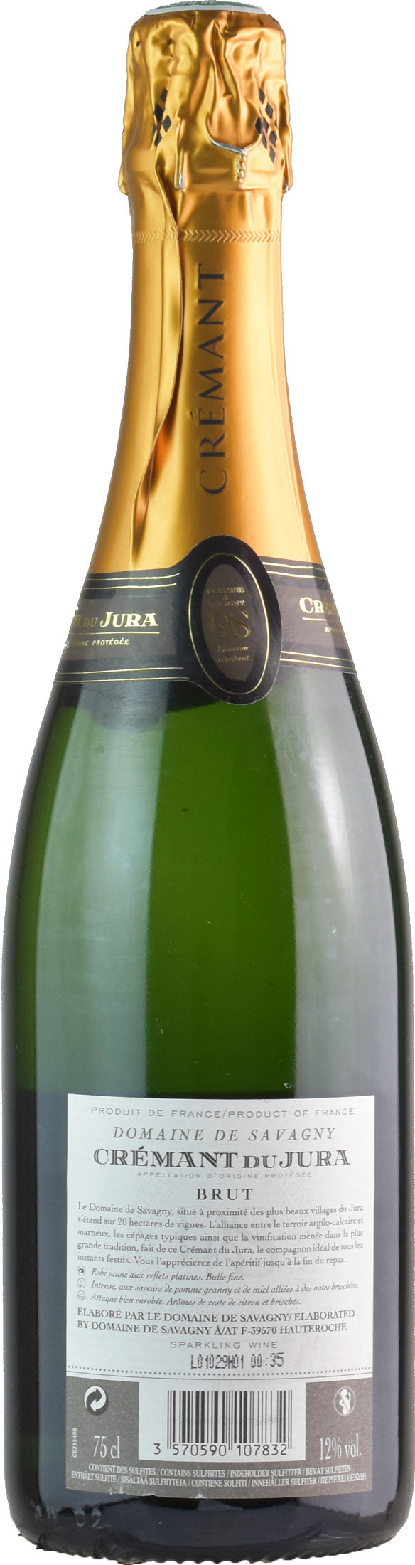 Domaine de Savagny Cremant de Jura Brut