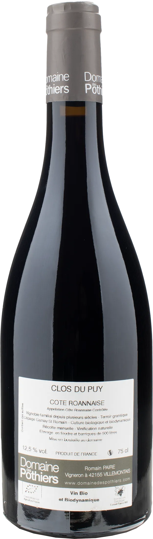 Domaine des Pothiers Cote Roannaise Rouge Clos de Puy 2022