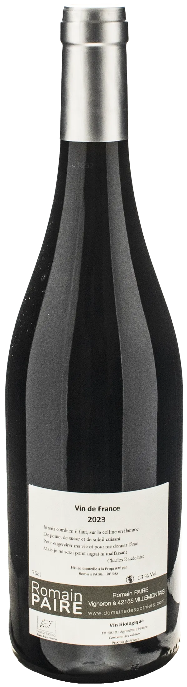 Domaine des Pothiers Roman Paire La Colline En Flamme 2023