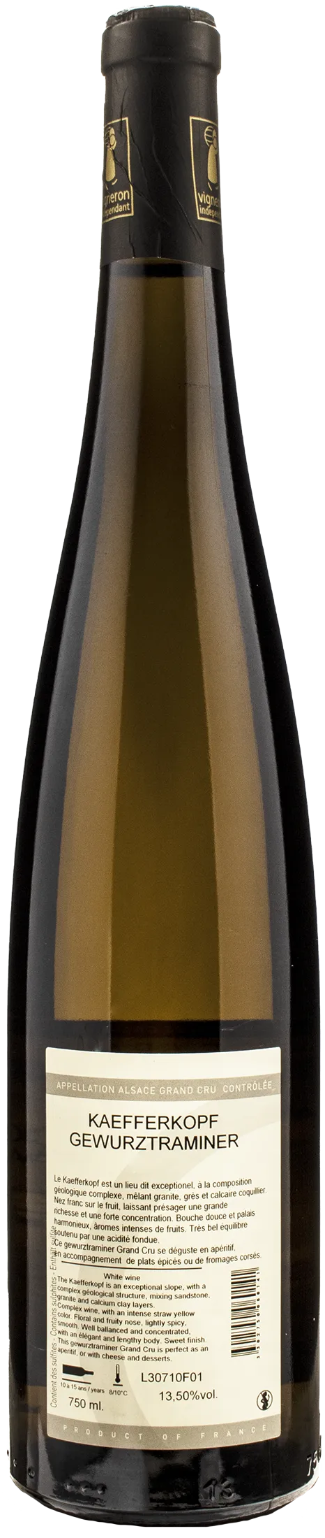 Domaine du Moulin de Dusenbach Gewurztraminer Grand Cru Kaefferkopf 2020