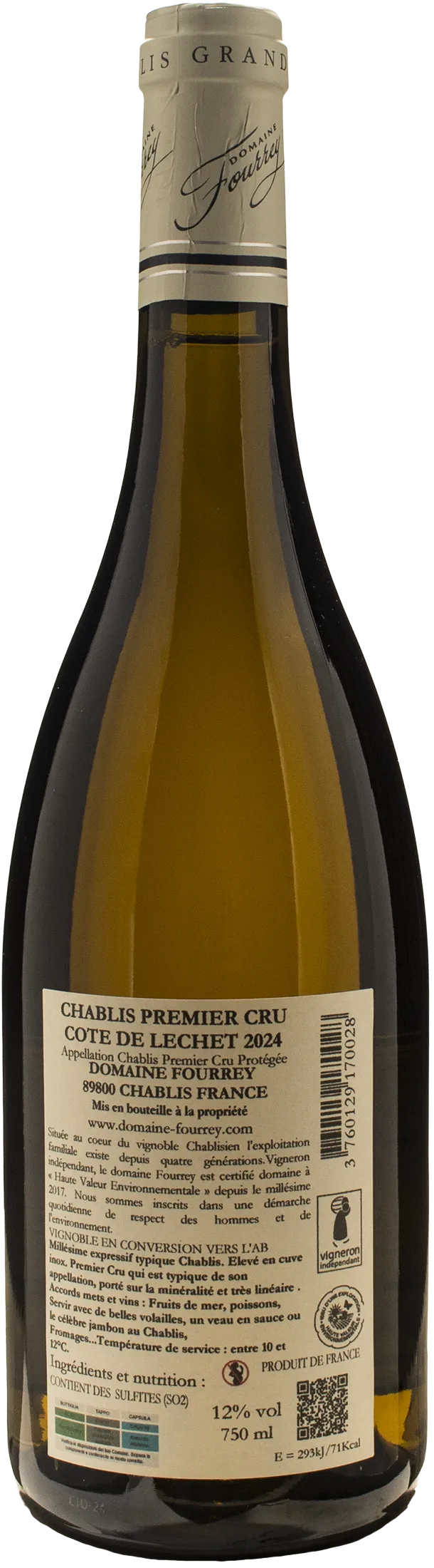 Domaine Fourrey Chablis 1er Cru Cote de Lechet 2024
