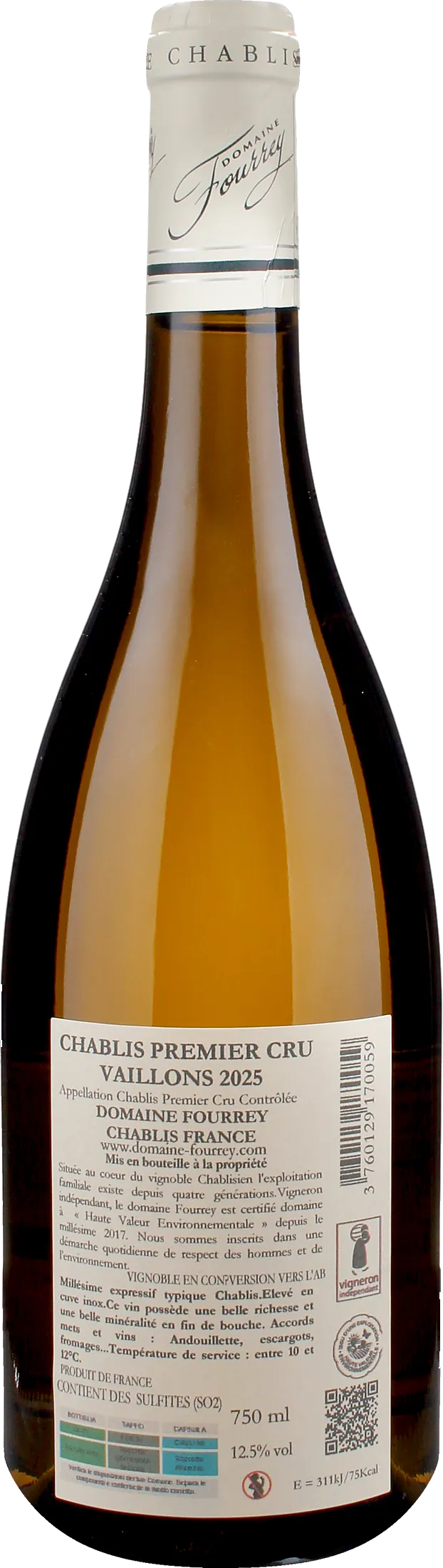 Domaine Fourrey Chablis 1er Cru Vaillons 2025
