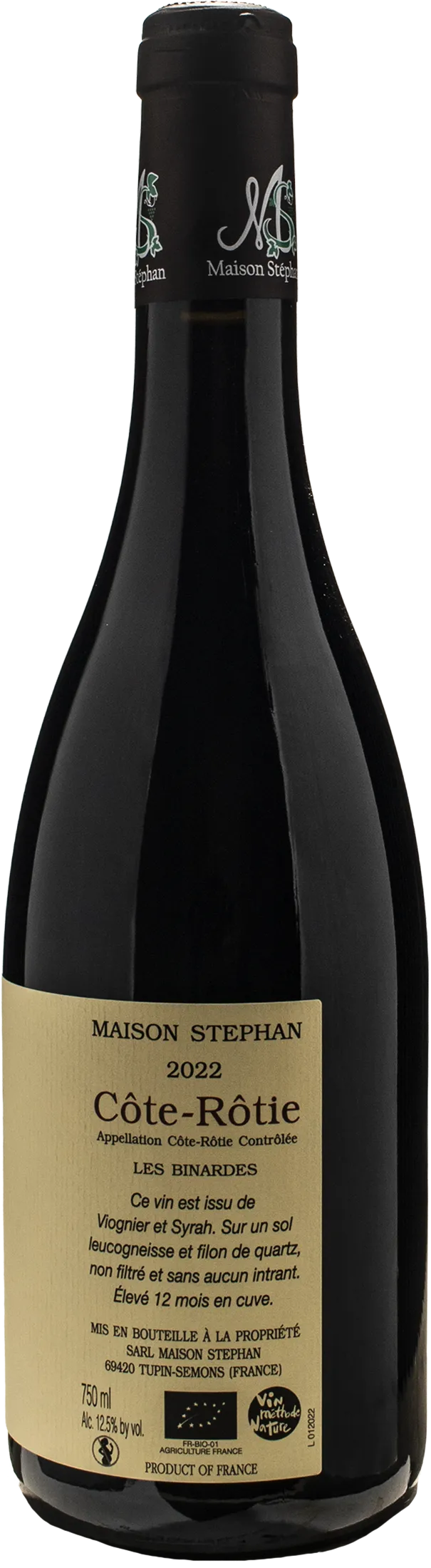 Domaine J-M Stephan Cote Rotie Les Binardes 2022