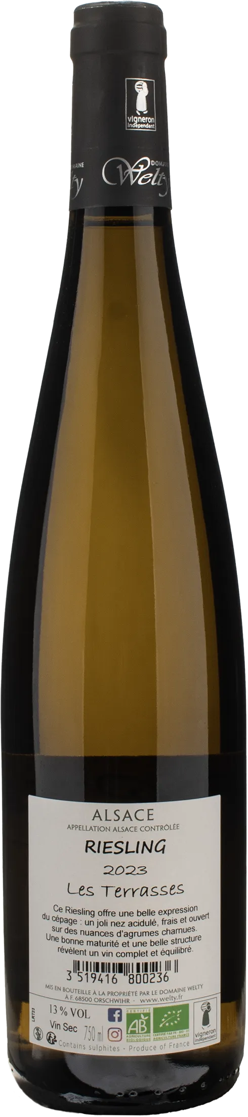 Domaine Jean Michel Welty Riesling Les Terrasses 2023