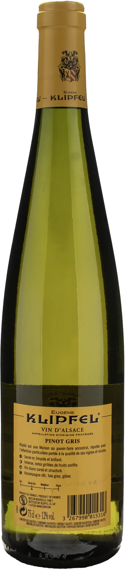 Domaine Klipfel Alsace Pinot Gris 2023