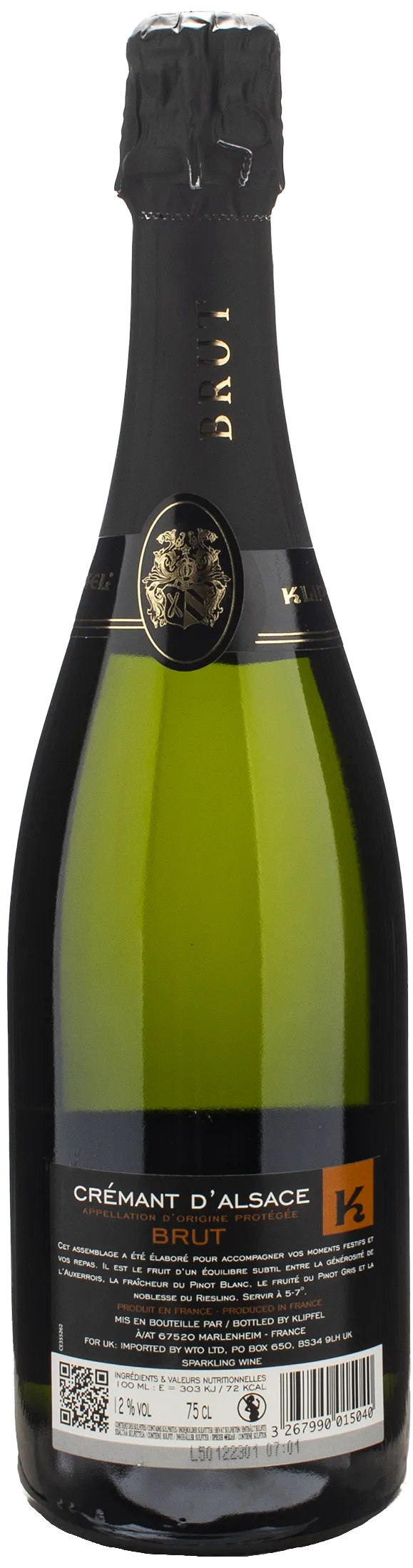 Domaine Klipfel Cremant d'Alsace Brut