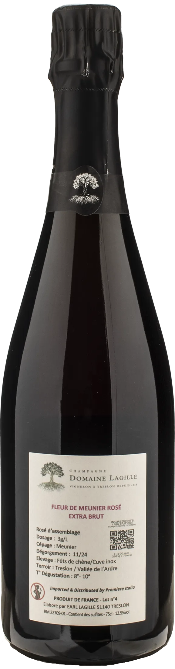 Domaine Lagille Champagne Rosè Fleur de Meunier Extra Brut