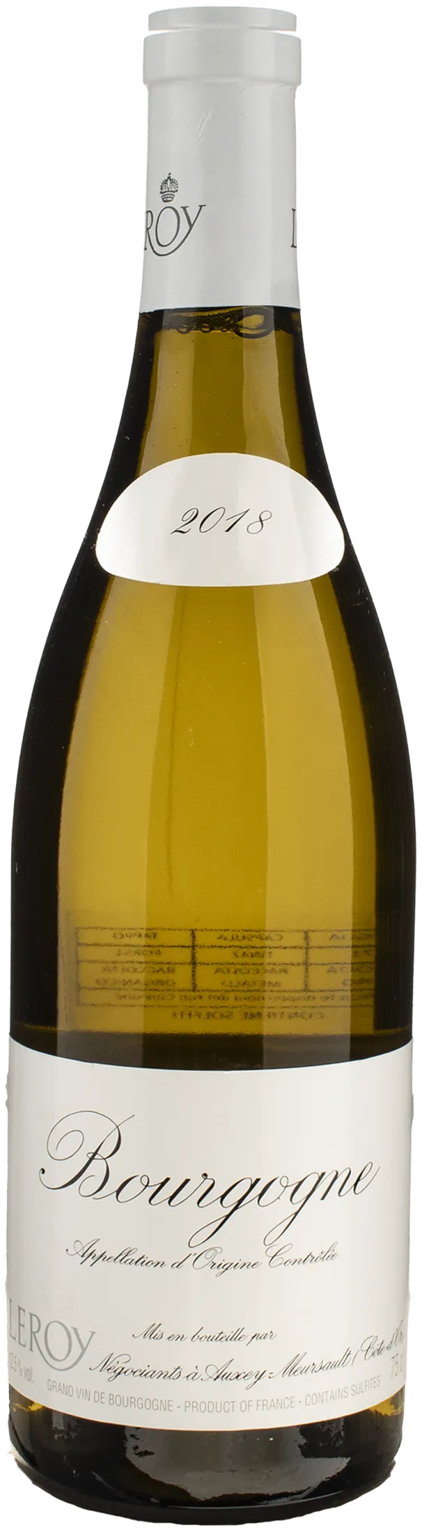 Domaine Leroy Bourgogne Blanc 2018