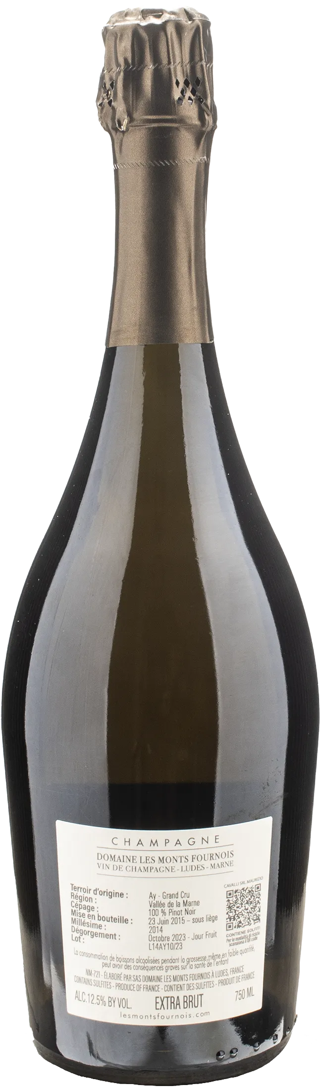 Domaine Les Monts Fournois Champagne Grand Cru Vallee Extra Brut 2014