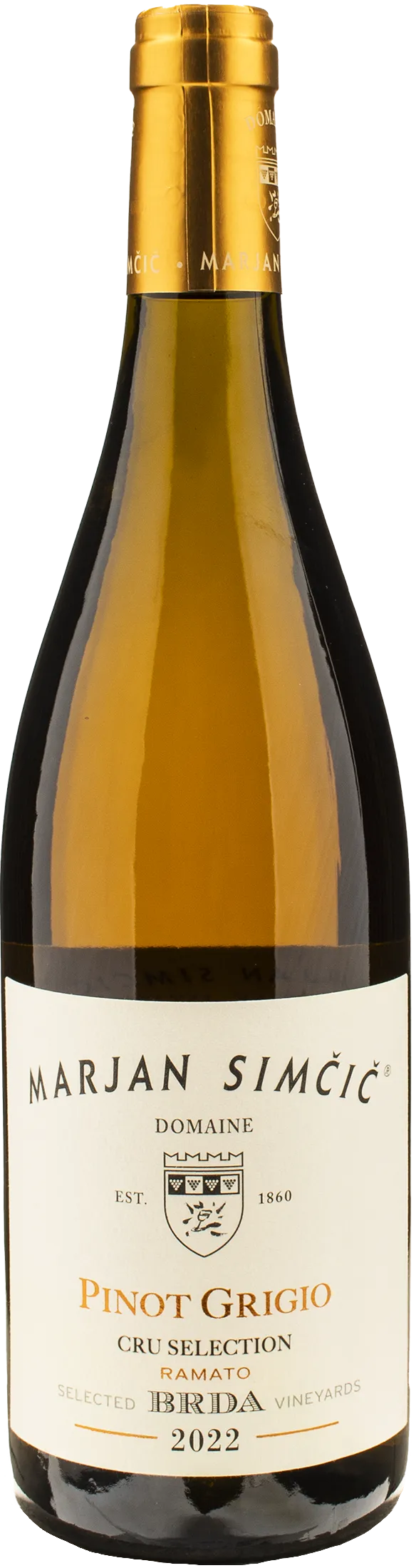 Domaine Marjan Simcic Pinot Grigio Ramato Cru Selection BRDA 2022