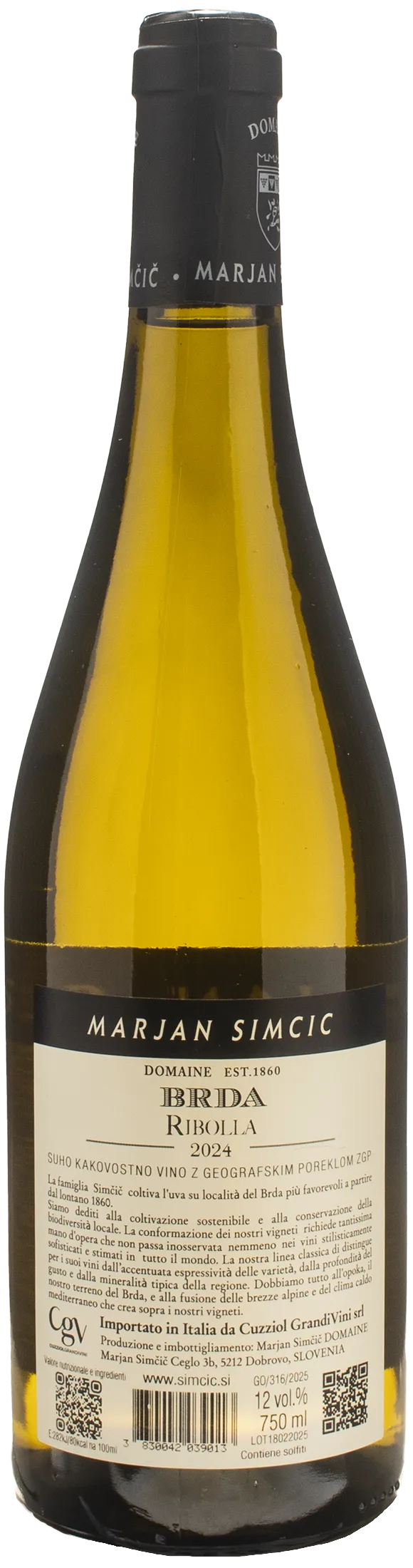 Domaine Marjan Simcic Ribolla BRDA Classic 2024