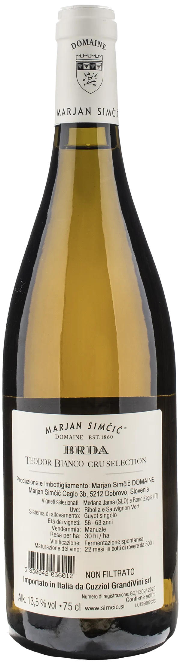 Domaine Marjan Simcic Teodor Bianco Cru Selection BRDA 2021