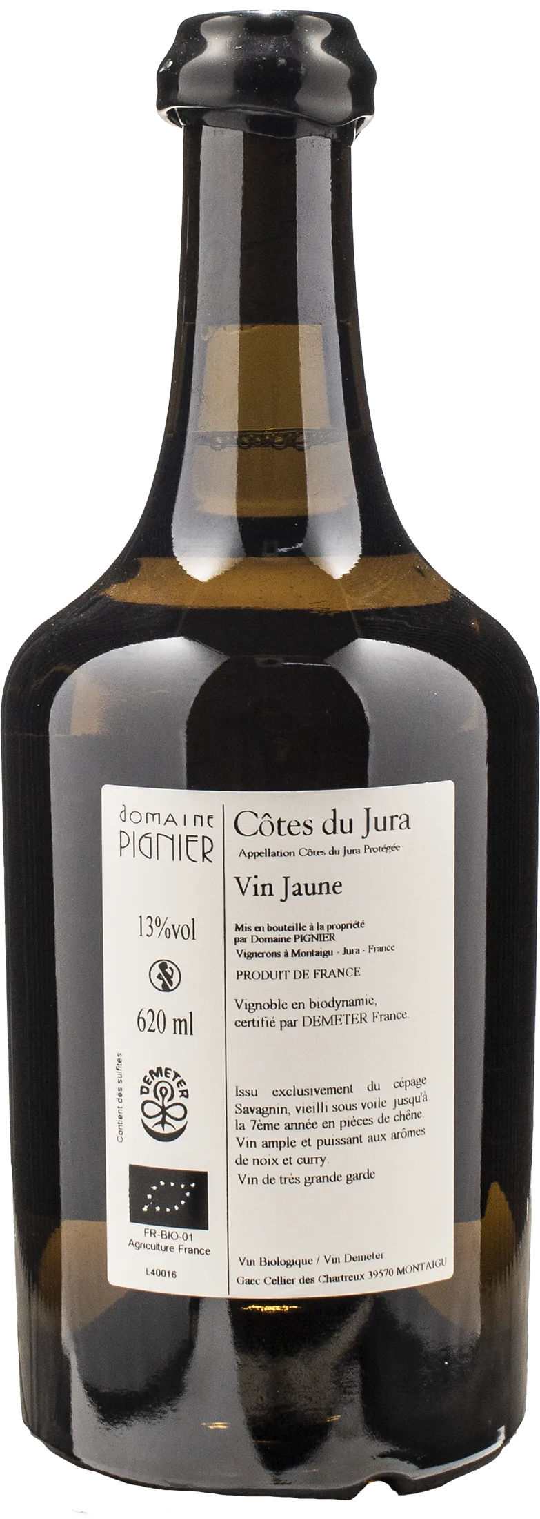 Domaine Pignier Cotes du Jura Vin Jaune 0.620L 2016