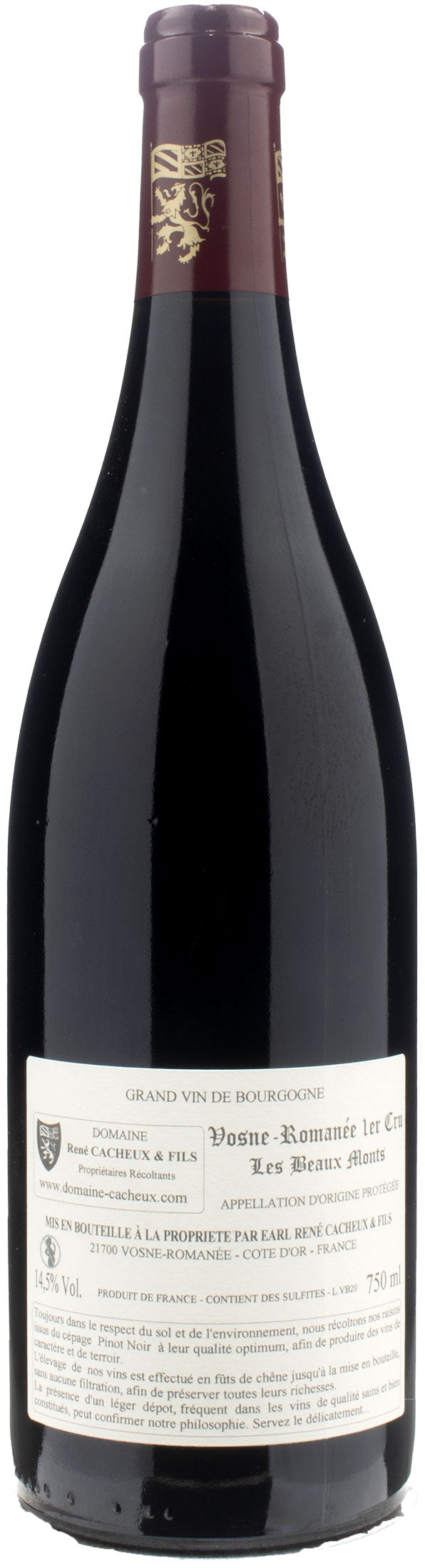 Domaine Rene Cacheux Vosne-Romanee 1er Cru Les Beaux Monts 2020