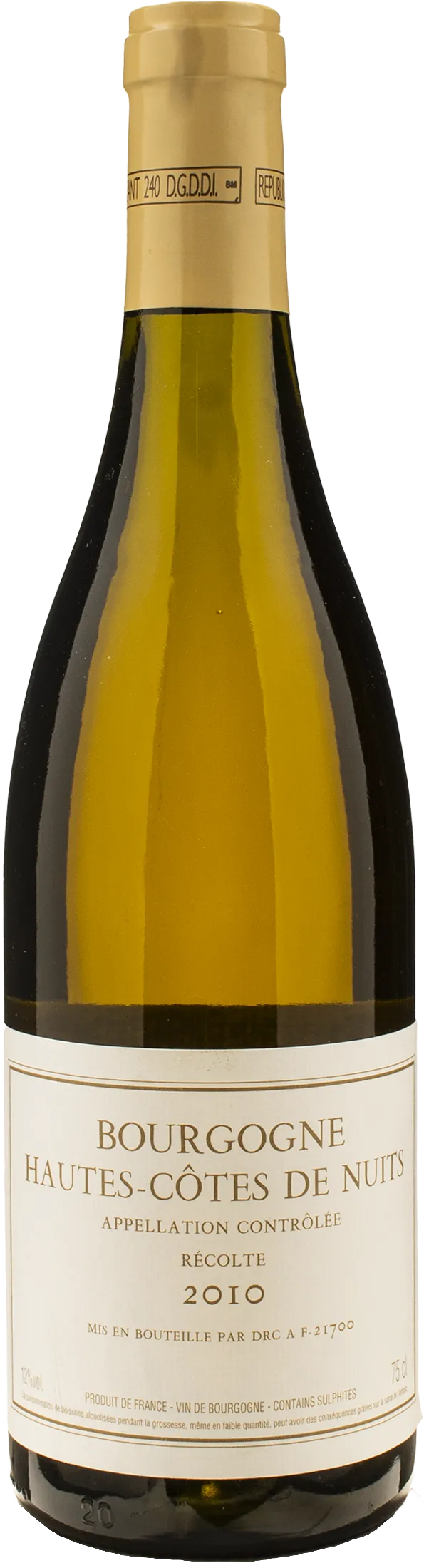 Domaine Romanee Conti Bourgone Hautes Cotes de Nuits 2010