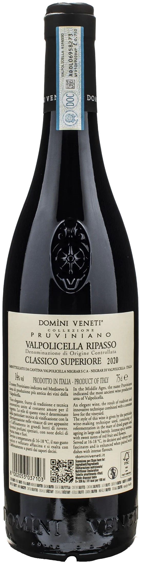 Domini Veneti Pruviniano Maran Valpolicella Ripasso Classico Superiore 2020