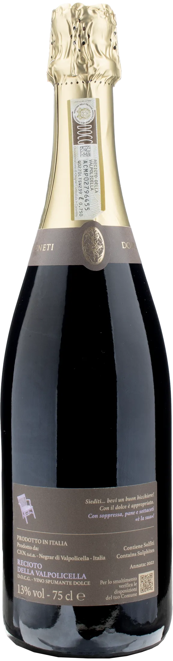 Domini Veneti Recioto della Valpolicella Sentate Spumante Dolce 2022