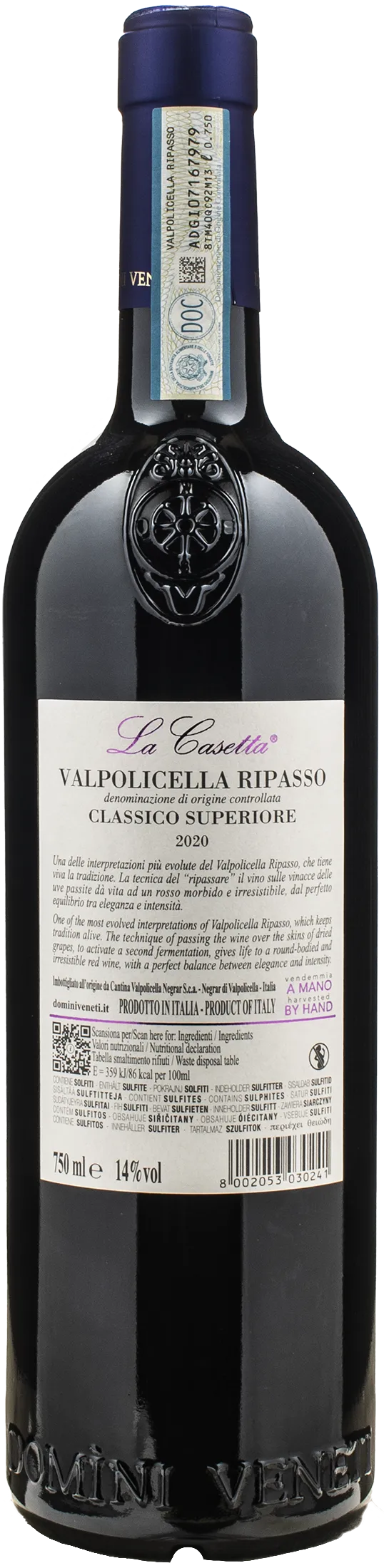 Domini Veneti Valpolicella Ripasso Classico Superiore La Casetta 2020