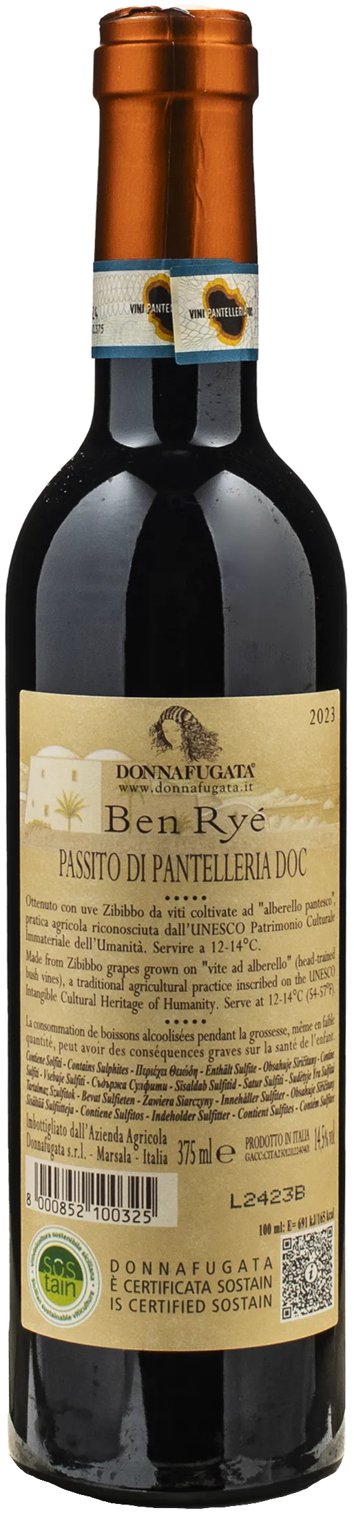 Donnafugata Passito di Pantalleria Ben Rye 0.375L 2023