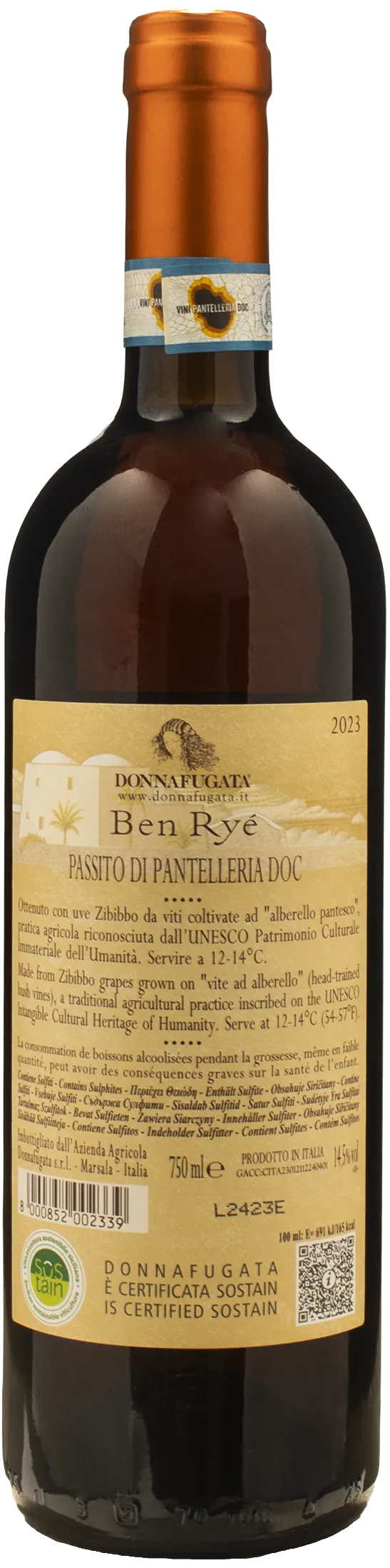 Donnafugata Passito di Pantalleria Ben Rye 0.75L 2023