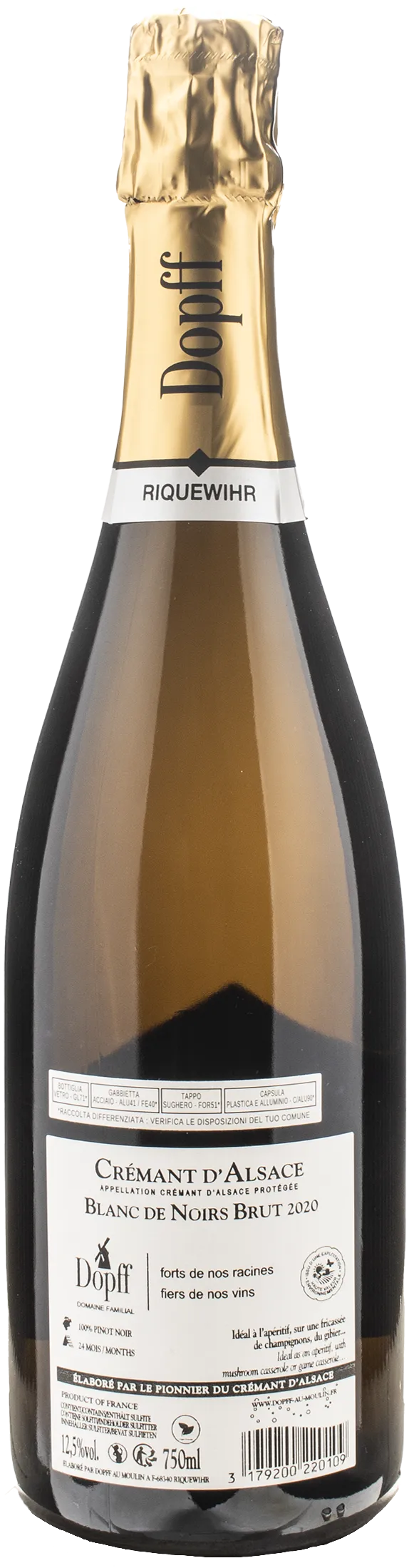 Dopff au Moulin Cremant d'Alsace Blanc de Noirs Brut 2020