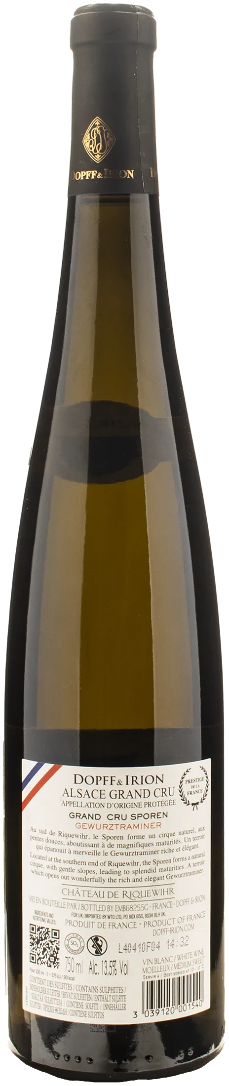 Dopff & Irion Chateau Riquewihr Gewurztraminer d'Alsace Grand Cru Sporen 2022