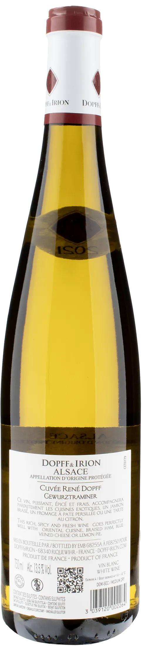 Dopff & Irion Alsace Gewurztraminer Cuvee Rene Dopff 2021