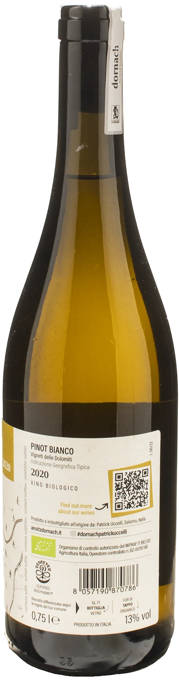 Dornach Patrick Uccelli Pinot Bianco 2020