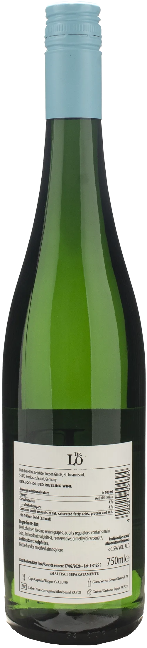 Dr. L.O. Riesling Zero Removed