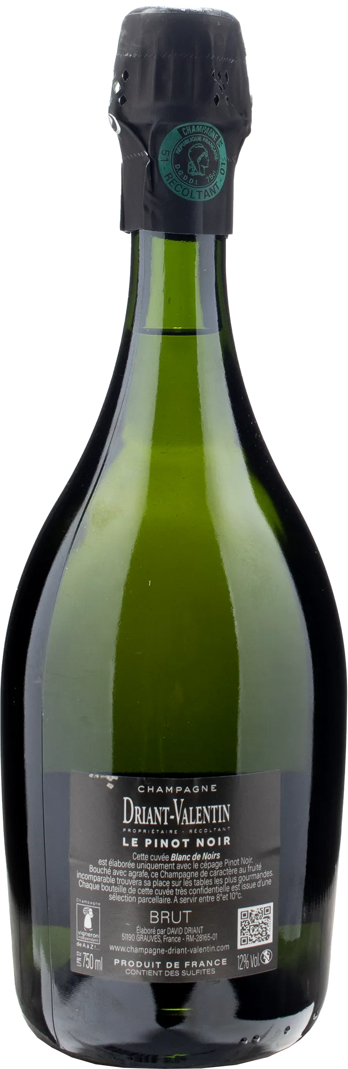 Driant Valentin Champagne Blanc de Noirs Le Pinot Noir Brut