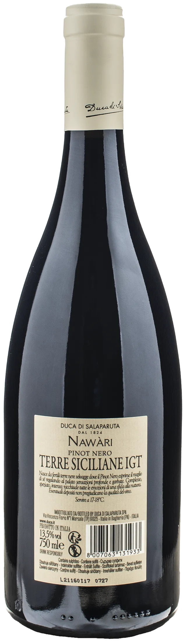 Duca di Salaparuta Pinot Nero Nawari 2019