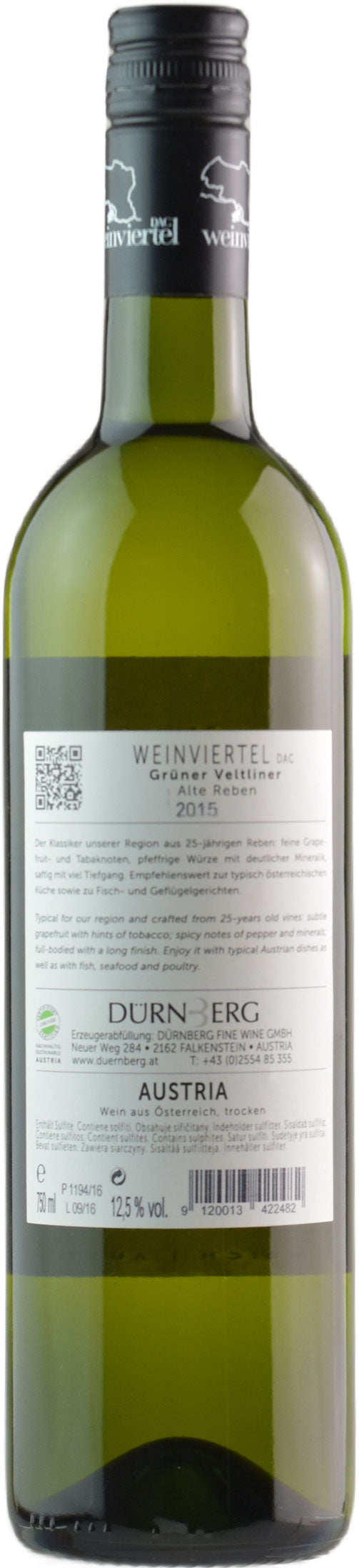 Durnberg Gruner Veltliner Alte Reben 2015