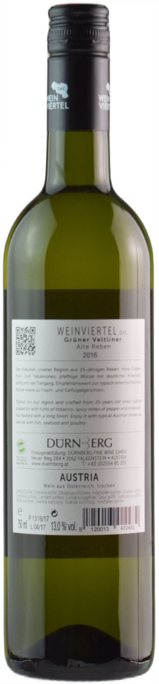 Durnberg Gruner Veltliner Alte Reben 2016
