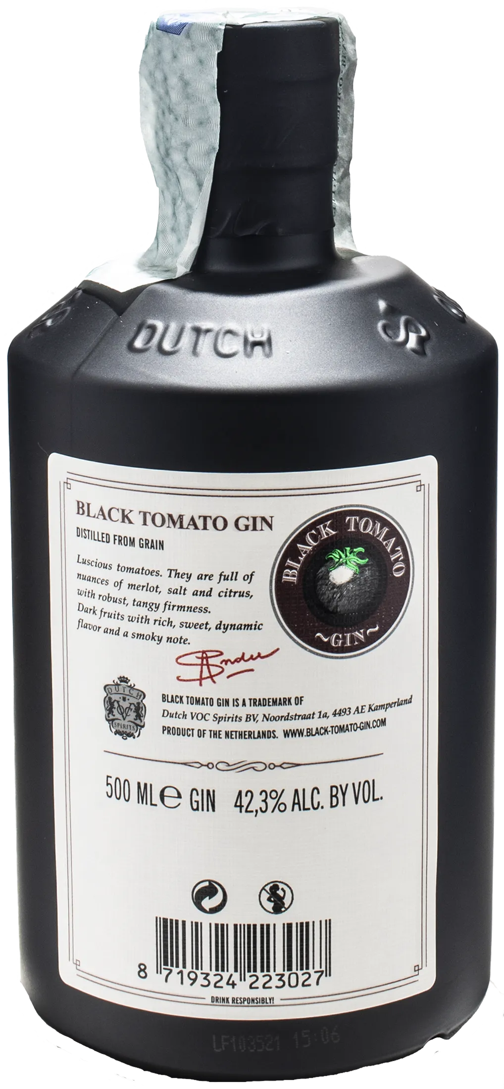 Dutch Windmill Spirits Black Tomato Gin 0.5L