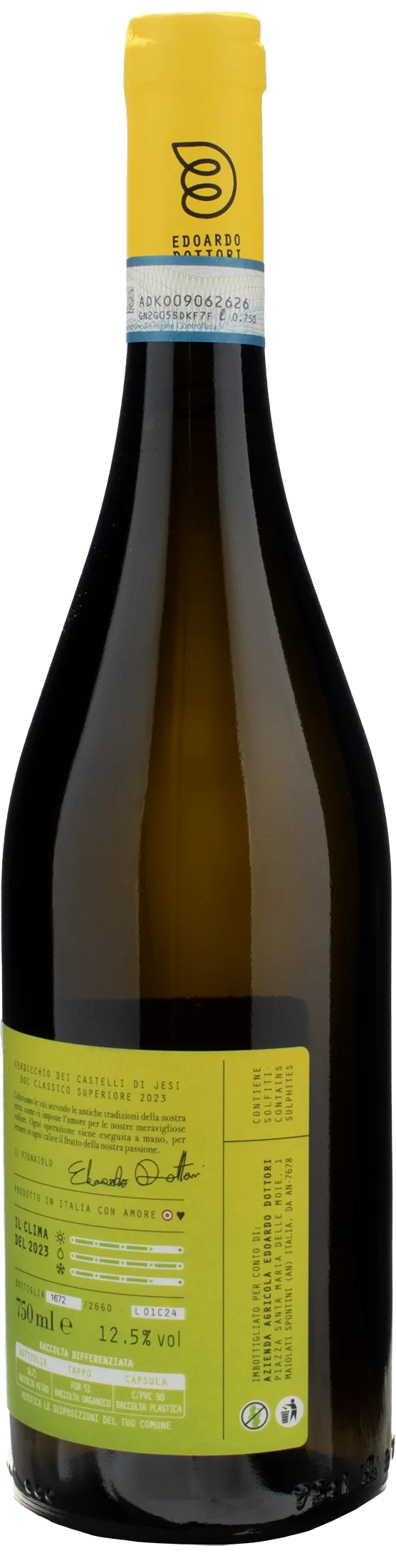 Edoardo Dottori Verdicchio dei Castelli di Jesi Classico Superiore Colle Bianco 2023