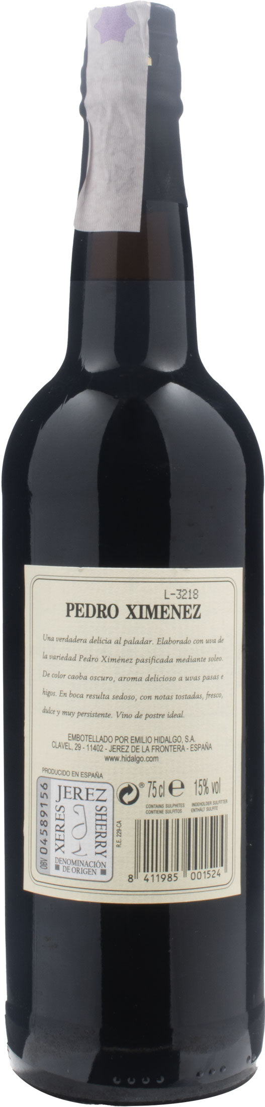 Emilio Hidalgo Sherry Pedro Ximenez CZ